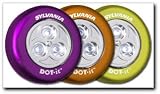 Sylvania Dot-It Self-Adhesive Bright White LED Light, 3-PACK Assortment (Purple, Orange, Lime)