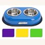 Doppelnapf f�r Katzen - Katzennapf Futternapf Kazzensch�ssel Futtersch�ssel Futterschale blau