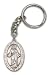 Antique Silver Scapular Keychain Sacred Heart of Jesus Christ God Lady of Mount Carmel