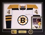 Bobby Orr Signed White Replica Framed Bruins Jersey