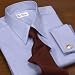 Pinpoint Oxford European Straight Collar French Cuff Dress Shirt