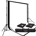 Two Prism 10x20' 100% Cotton Muslin Backdrops and The Ravelli Full Size 10x12' Background Stand Set