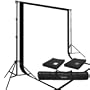 Two Prism 10x20' 100% Cotton Muslin Backdrops and The Ravelli Full Size 10x12' Background Stand Set