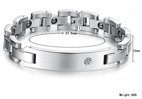 Magnetic Energy Power Balance Band Anti Fatigue Ionics Titanium Bracelet (Male)
