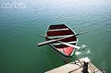 Wallmonkeys Peel and Stick Wall Decals - Rowing Boat Moored at the End of a Jetty - 36