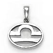 Libra MUT Pendant (9/24 - 10/23). Egyptian Astrology. Zodiac of Dendra. Sterling Silver