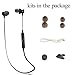 Bluetooth Headset, Sweatproof V4.0 Wireless Bluetooth Earphones In-Ear Headphones Earbuds with Microphone & Stereo for Sports Earpiece with Magnet Attraction (Black)