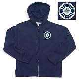 Seattle Mariners MLB Girls Lucky Full Zip Hooded Jacket (Navy)
