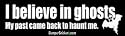 I believe in ghosts. My past came back to haunt me. - funny bumper stickers (Medium 10x2.8 in.)
