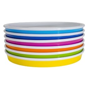 Zak Designs Park 6 Piece Salad Plate Set  Assorted Colors