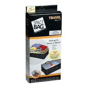 ITW Space Bag BRS-9112ZG Travel Roll-Up Bags, 2 Carry-On and 1 Suitcase Size Bags