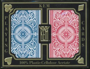 Kem Arrow Plastic Playing cards, 2-Deck Set, Bridge Size, Choose from Jumbo or Regular Index