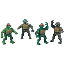 4 Mini Teenage Mutant Ninja Turtles - Raphael, Michelangelo, Donatello, Leonardo