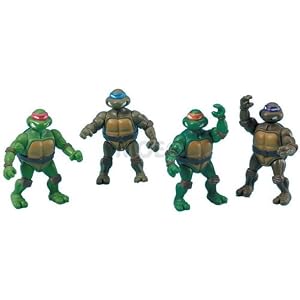 4 Teenage Mutant Ninja Turtles (Raphael, Michelangelo, Donatello, Leonardo)