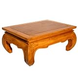 Handmade Furniture - Asian Contemporary 29" Wood Accent Coffee Table With Natural Finish