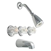 LDR 011 8500 Triple Handle Tub and Shower Faucet, Chrome