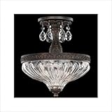 Schonbek 5644-83SH Milano 2 Light Semi Flush Mount in Florentine Bronze with Swarovski Strass Silver Shade crystal Schonbek 5644-83SH Milano 2 Light Semi Flush Mount in Florentine Bronze with Swarovski Strass Silver Shade crystal