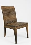 All-weather Rattan Outdoor Dining Chair with Aluminum Frame (Set of 2)