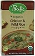 Pacific Natural Foods Organic Chicken With Wild Rice Soup, 17.6-Ounce Boxes (Pack of 12)