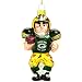 SC Sports Green Bay Packers Glass Football Player Ornaments- Set of 2