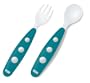 NUK 10255208 Easy Learning Mini-Besteck, Kunststoff, ideal zum Essenlernen, kindermundgerecht, BPA-frei, 2-teilig, petrol