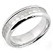 14K. White Gold Hammered Design Comfort Fit Wedding Band Ring
