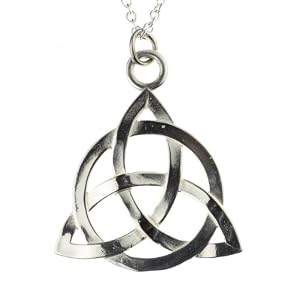 Triquetra Silver Dipped Pendant Necklace on Rolo Chain