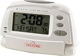 LCD Atomic Travel Alarm Clock, Date, Temp, Calendar, US Time Zones, Snooze/Light Function