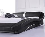 Designer Bett Pl0B 180x200 Black