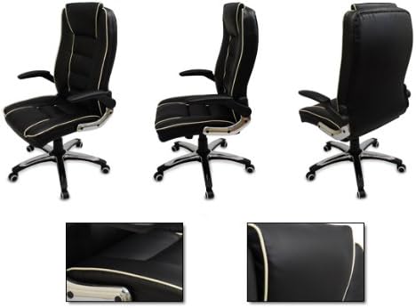 The Estrella Extra High Back Executive Office Chair - Extra Wide with Folding Armrests