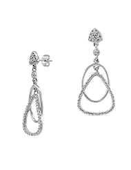 10k White Gold 1/5cttw, H-I Color, I1-I2 Clarity, Diamond Earrings
