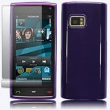NOKIA X6 GEL CASE - PURPLE, WITH SCREEN PROTECTOR PART OF THE QUBITS ACCESSORIES RANGE