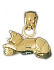 Dazzlers Solid 14k Gold 3 Dimensional Cat Charm Pendant Available in three colors from jewelsberry (weights: 3.0 grams only)