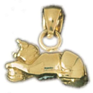 Cheap Girls Jewelry Dazzlers Solid 14k Gold 3 Dimensional Cat Charm Pendant Available in three colors from jewelsberry (weights: 3.0 grams only) For Sale Cheap Girls Jewelry Dazzlers Solid 14k Gold 3 Dimensional Cat Charm Pendant Available in three colors from jewelsberry (weights: 3.0 grams only) For Sale