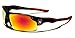 Racing Cycling Baseball Running Men's Sport Sunglasses - Black & Red