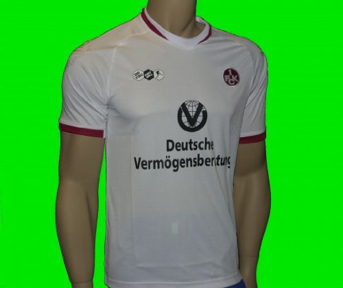 1.FC Kaiserslautern FCK Rote Teufel Auswärts Trikot Kurzarm Weiss, Grösse:XL