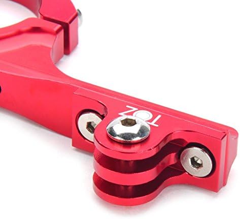 TOZ Aluminum Bike Bicycle Handlebar Seatpost Mount Clip Clamp for Gopro Hero 4 3 Plus 3 2 1 Camera Accessories Bike Mount with Hex Wrench - Red