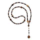 Mala for Personal Power: Tiger Eye, Pyrite, Onyx, and Sunstone Prayer Beads
