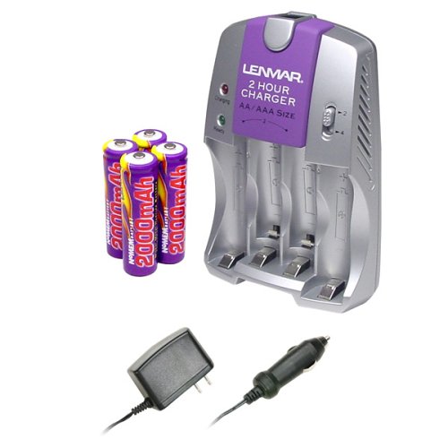 Lenmar 2-Hour AA/AAA Nimh Charger Kit