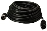 Coleman Cable 01918 50-Amp Twist-Lock Generator Power Extension Cord, 6/3 & 8/1 SEOW Black, 50-Foot