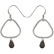Sterling Silver Garnet Drop-earrings Jewelry 2 Inches