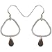 Sterling Silver Garnet Drop-earrings Jewelry 2 Inches