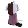 High Spirits Doll Outfit with long Skirt, quilted Vest, T-shirt, Black Shoes & Hair Clips ~ New, Fits American Girl Dolls