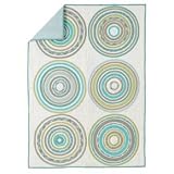 Baby Crib Bedding: Baby Crib Blue Comtemporary Appliqued Circle Crib Bedding, Blue Crib Quilt