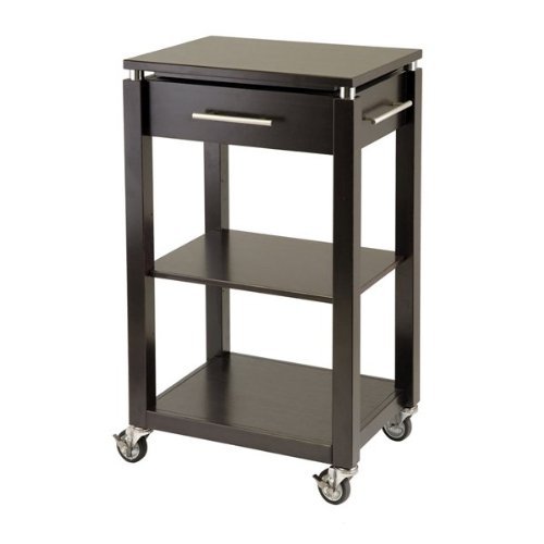 Linea Kitchen Cart with Chrome Accent