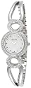 Bulova Women's Crystal Pendant and Bangle Watch Boxed Set White Pearlized Dial Watch #96X003