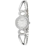 SAVE $209.01 - Bulova Women's Crystal Pendant and Bangle Watch Boxed Set White Pearlized Dial Watch #96X003 $89.99