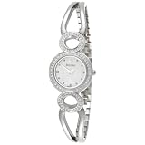 Bulova Women's Crystal Pendant and Bangle Watch Boxed Set White Pearlized Dial Watch #96X003