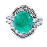 Almaz Platinum Emerald & Diamond Ring 4.86ct