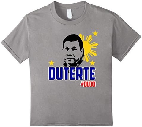 Kids Duterte T Shirts - Duterte for President Shirt 4 Slate